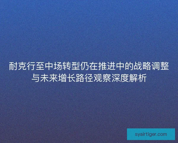 耐克行至中场转型仍在推进中的战略调整与未来增长路径观察深度解析